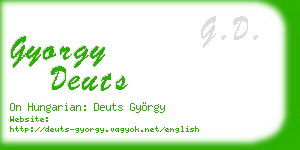 gyorgy deuts business card